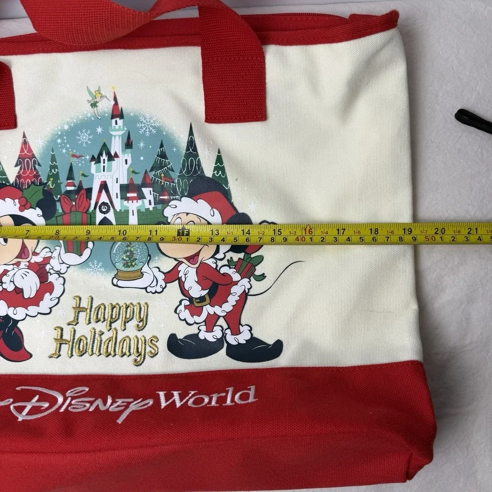 Disney Parks Mickey Mouse & Minnie Mouse Happy Holidays Tote Bag‎ 2025 NWOT